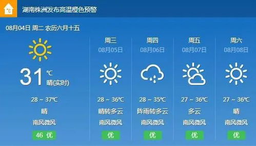 株洲天气预报15天，掌握未来半月天气，从容规划生活出行